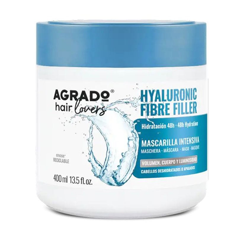 Інтенсивна маска-філер для волосся Agrado Intensive Mask Hyaluronic Fibre Filler з гіалуроновими волокнами, 400 мл